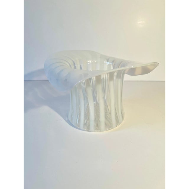 Mid-Century Modern Murano Glass Striped Top Hat for Chilling Wine or Champagne For Sale - Image 3 of 7