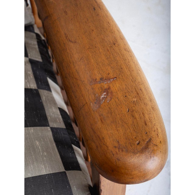 Brown Victorian Antique Paw Foot Morris Chair in Oak For Sale - Image 8 of 15