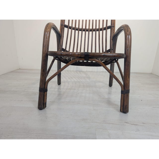 Vintage Italian Bamboo Armchair, 1970s For Sale - Image 15 of 18