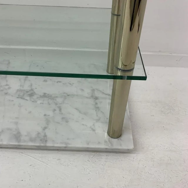 Hollywood Regency Marble and Glass Cabinet , 1970s For Sale - Image 6 of 9