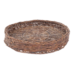 Round French Serving Gathering Basket/Willow, Rattan