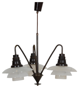 Three-Armed Emperor Ceiling Light Ph-2/2 from Poul Henningsen, 1930s