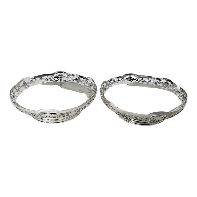 George VI Sterling Silver Bon Bon Dishes by Pinder Brothers, 1943, Set of 2 For Sale