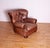 Ralph Lauren 1990s Ralph Lauren Leather Writer's Chair and Ottoman For Sale - Image 4 of 11