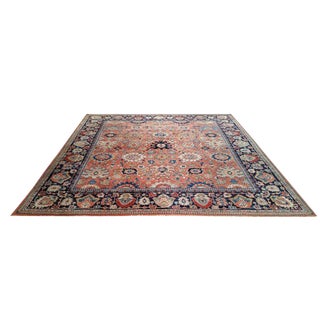 Antique Persian Sarouk Fereghan Hand Made Knotted Rug - 8′3″ × 9′ - Size Cat. 8x10 9x9 For Sale