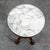 Mid Century Modern End Table Side Round Stone Pedestal Mahogany Marble Vintage Nm For Sale In Sacramento - Image 6 of 11