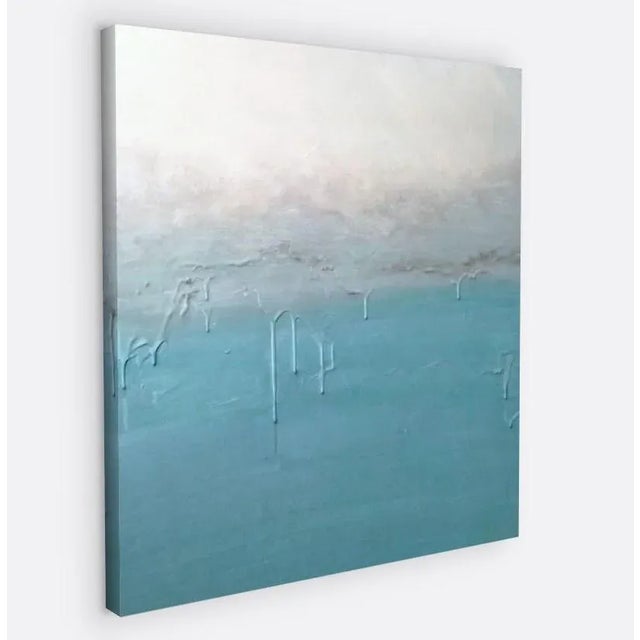 "Soft Place To Fall" KR Moehr Coastal Landscape Canvas Abstract Art Print For Sale - Image 4 of 5