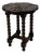 Mid-Century French Carved Oak Side Table with Lotus Motif, 1950s For Sale