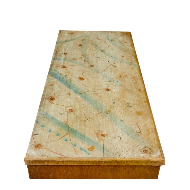 Traditional Swedish Painted Chest of Drawers, 1850 For Sale - Image 6 of 9