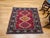 Vintage Persian Tribal Area Rug, Handwoven Geometric Pattern, Red and Blue, 4’ X 4’ For Sale - Image 11 of 12