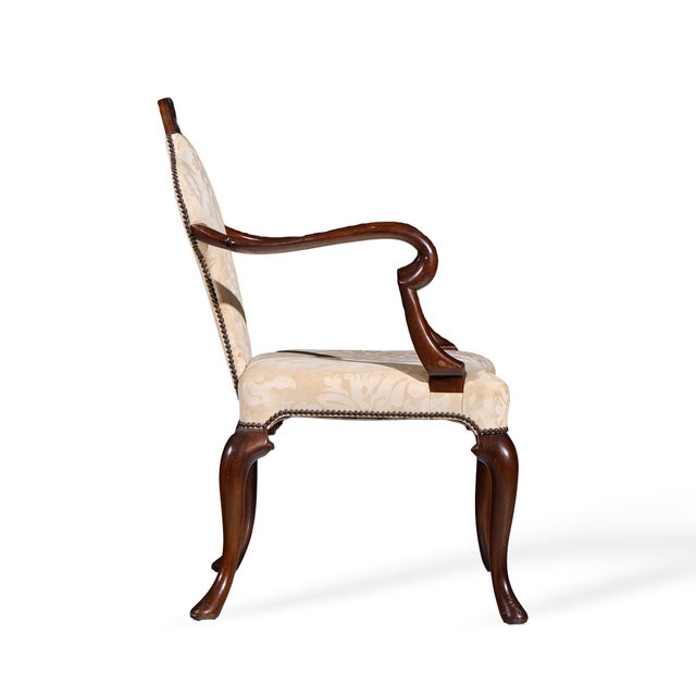 Brown Baker Stately Homes Queen Anne Crown Chair For Sale - Image 8 of 10