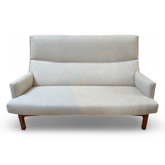 Mid-Century Modern Mid 20th Century Jens Risom Mid-Century U-150 Loveseat With New Upholstery For Sale - Image 3 of 12