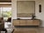 BDDW, Modern 'Lake' Credenza or Sideboard, Ebonized Wood, Tiger Maple, USA, 2015 A modernist sideboard or credenza...