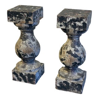 Antique Wood Balustrades, Pair For Sale