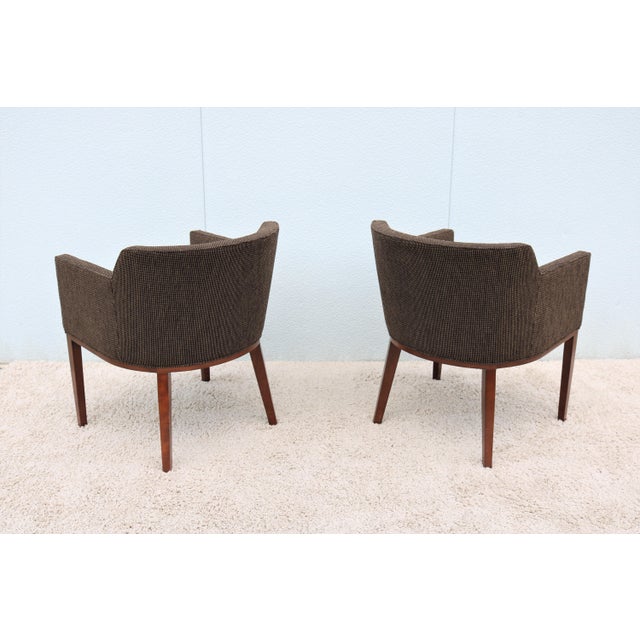 Modern Douglas Levine For Bright Chair Brown Eno Arm Chairs A Pair Chairish