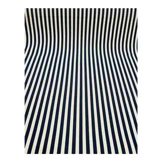 Kate Spade Curiosities for Kravet - Navy and White Stripped Grosgrain Designer Fabric - F7274 - 6 Yards For Sale