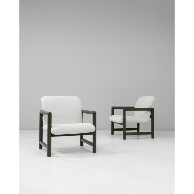 20th Century Czech Lounge Chairs With Green Tubular Frames - A Pair For Sale - Image 16 of 18