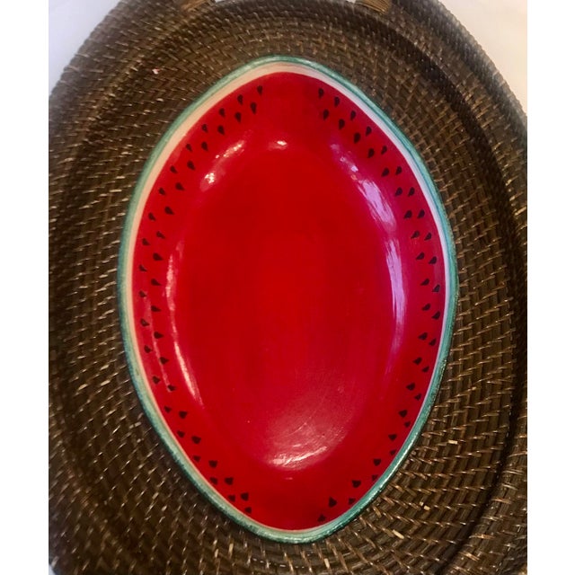 1970's Trompe-l'Oeil Folk Art Watermelon Bowl For Sale - Image 4 of 12