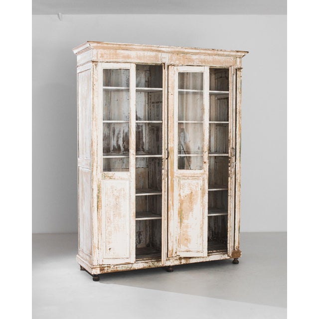 1900s French Wood Patinated Vitrine For Sale - Image 11 of 18