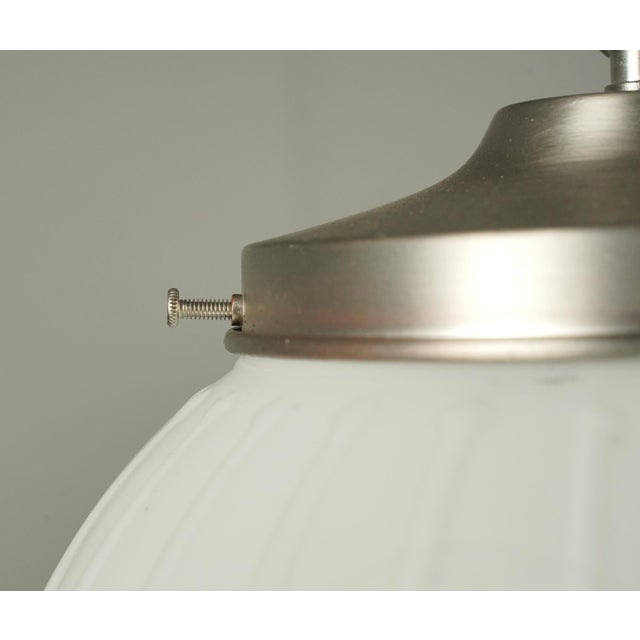 Early 20th Century Antique Victorian Glass Globe Pendant Light For Sale - Image 5 of 10