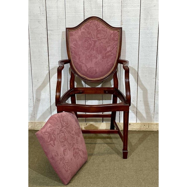 English Mahogany Armchair, 1970s For Sale - Image 3 of 18