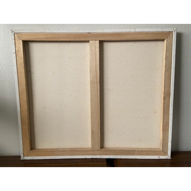 Dark Gray 1970s Late Mid-Century Painting of Ancient City For Sale - Image 8 of 9