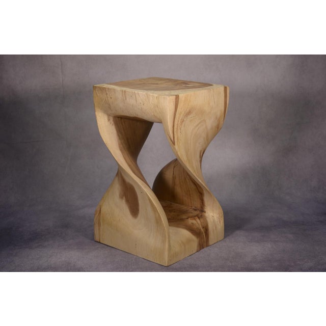 Set of Exotic Wood Stools Comme Chez You Art For Sale - Image 13 of 16