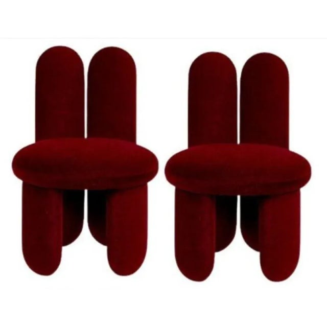 Set of 2 glazy chairs, gentle 683 by royal stranger dimensions: w 58 d 58 h 85 cm sh 50 sd 46 cm materials: upholstery...