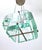 Nile Green Hammered Glass Pendant Light by Zero Quattro, Italy, 1960s For Sale - Image 6 of 9