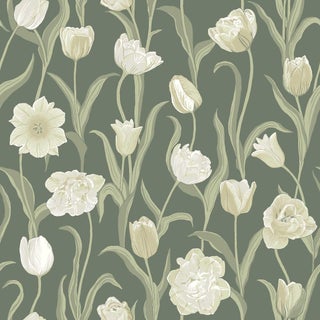 Sample - Boråstapeter La Belle Epoque Wallcovering In Jade For Sale