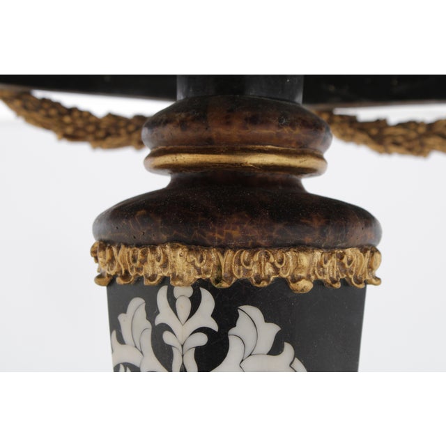 Italian Style Pietra Dura Inlaid Marble Top Center Table For Sale - Image 12 of 16
