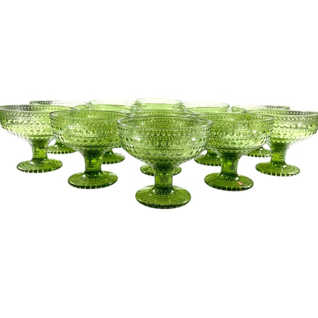 Late 20th Century Fourteen Oiva Toikka Iittala Kastehelmi Footed Dessert Bowls For Sale - Image 5 of 9