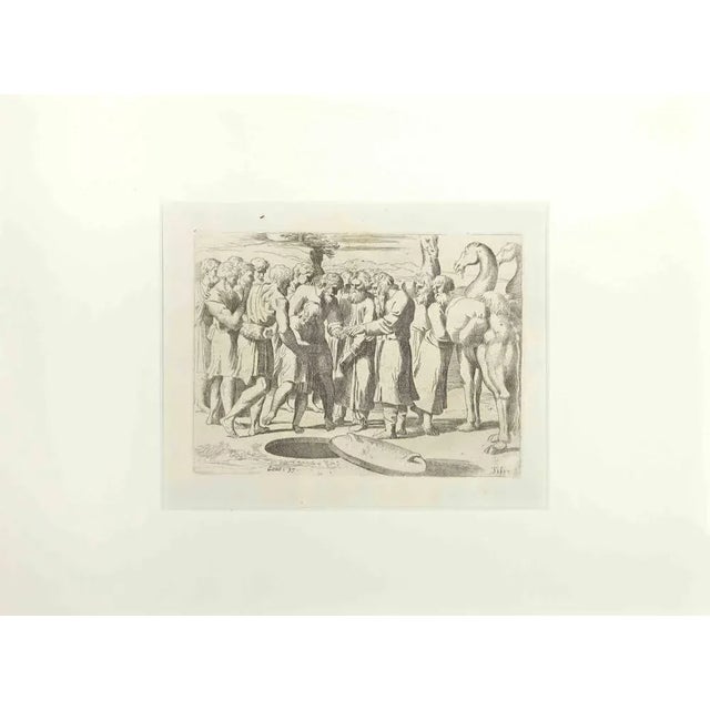 Sisto Badalocchio, Genesis 37, Old Testament Story, Etching, 1607 For Sale - Image 3 of 3