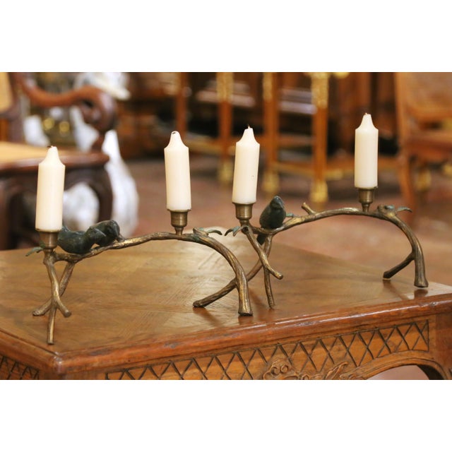 Bring a touch of nature-inspired charm to a mantel, dining table, or console with this delightful pair of antique-style...