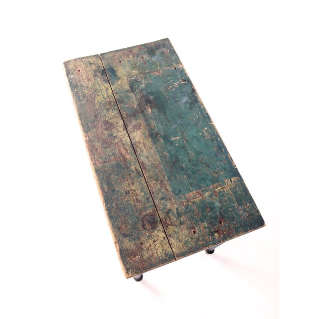 Antique American Painted Table With Drawer For Sale - Image 4 of 18