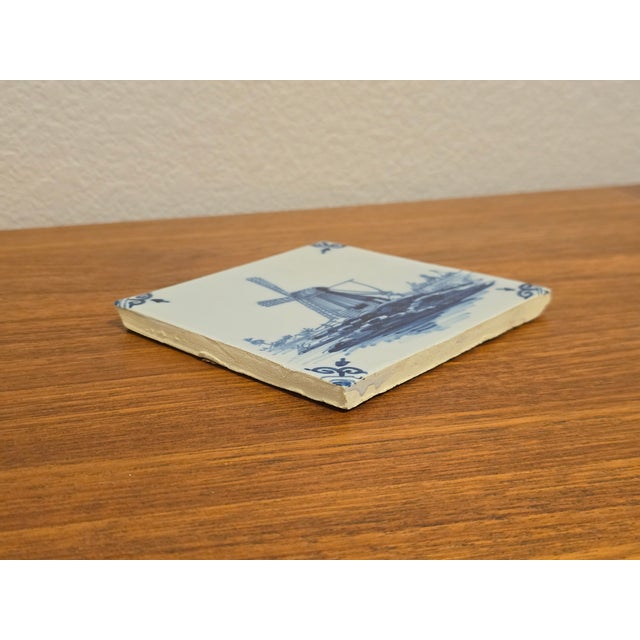 Vintage Hand-Painted, Makkum Tichelaar Delft, Holland Tiles For Sale - Image 12 of 12