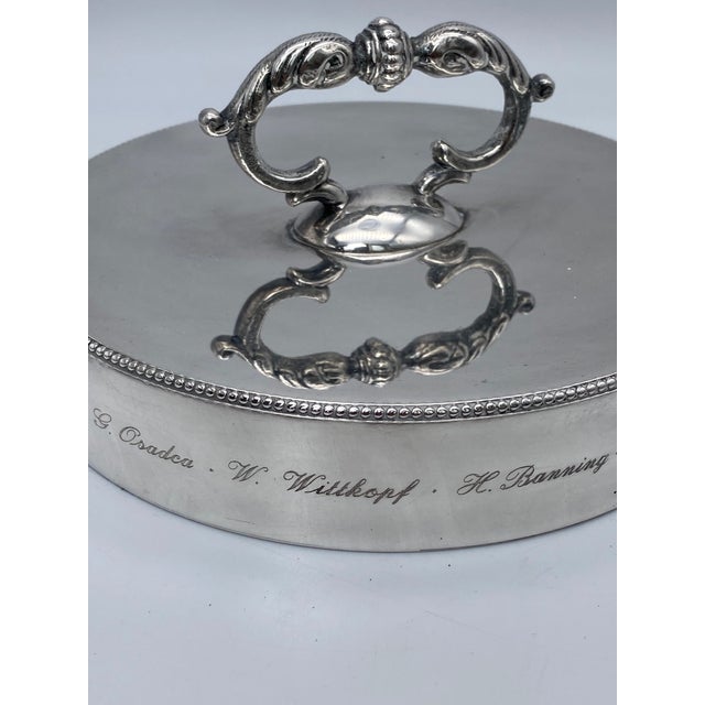 Early 20th Century Valenti of Spain Engraved Silver-Plated Ice Bucket For Sale - Image 5 of 13