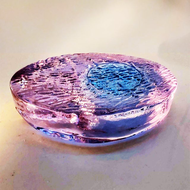 Blue Vintage Oval Ashtray in Murano Glass, 1970s For Sale - Image 8 of 9