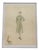 Berthe Duquaine, Figurative Composition, 1950s, Pencil on Paper For Sale