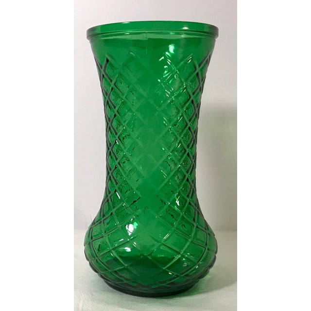Vintage Hoosier Glass Green Vase Chairish