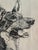 Vintage Original Etching of a German Shepherd Dog by Benson Moore For Sale - Image 4 of 6
