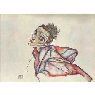Egon Schiele Lithograph 47 Self Portrait 1968* Reproduction For Sale