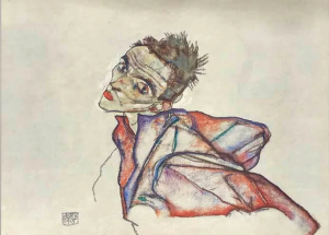Egon Schiele Lithograph 47 Self Portrait 1968* Reproduction