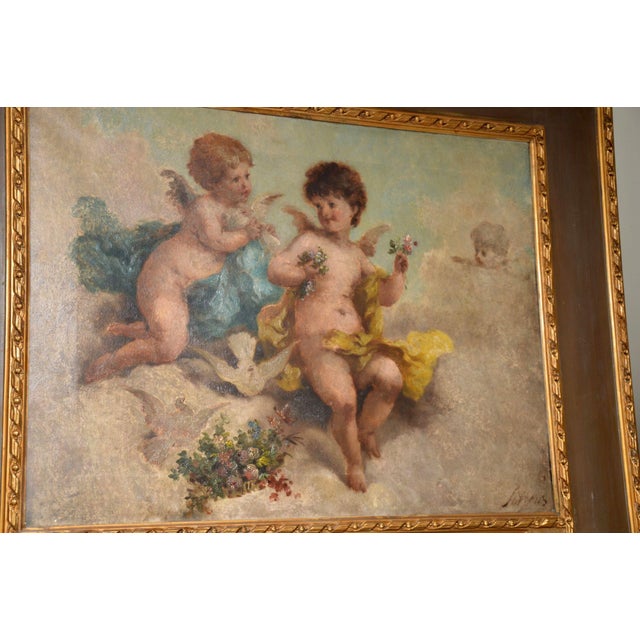 Mid 19th Century Tall Antique Decorative Gilt Wood Mirror, 1860 For Sale - Image 5 of 13