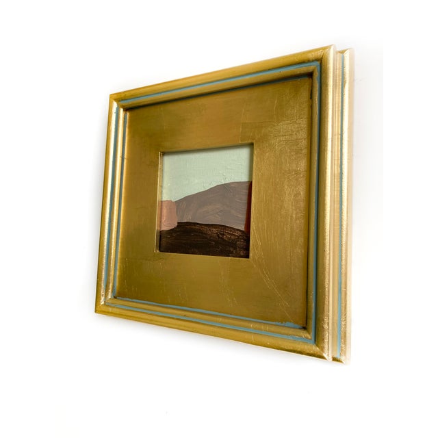 Two original mini paintings by Jessalin Beutler in a set with matching gold frames. Artwork is acrylic on canvas wrapped...