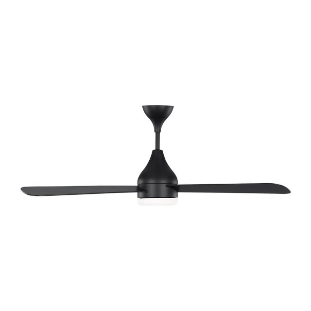 Modern Barbara Barry by Visual Comfort Fan Streaming 52" LED Ceiling Fan in Midnight Black For Sale - Image 3 of 6