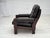 Danish Armchair in Brown Leather and Oak, 1970s For Sale - Image 9 of 14