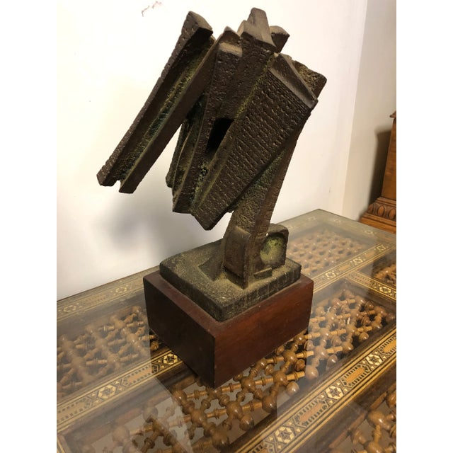 Mid Century Brutalist Modern Layman Jones 1964 Iron Sculpture For Sale - Image 10 of 10