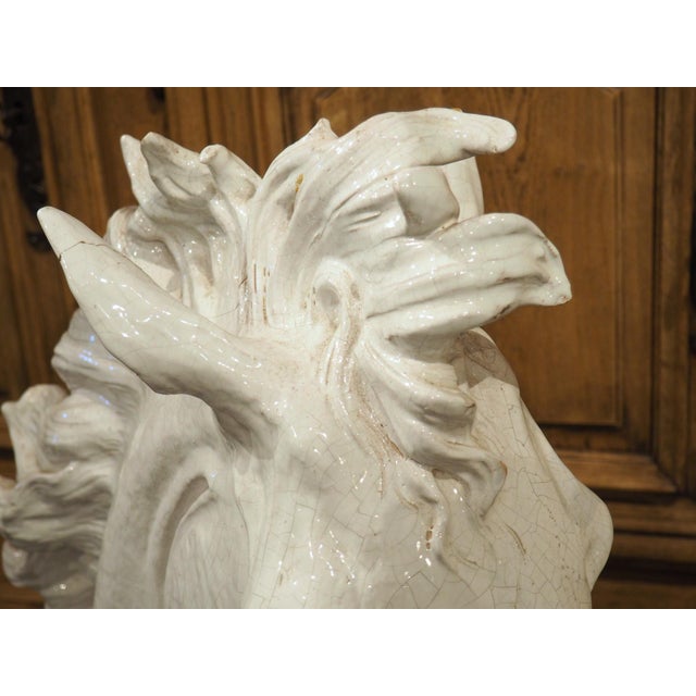 Pair of Large Glazed Terracotta Horse Busts From Italy, Circa 1950 For Sale - Image 15 of 18