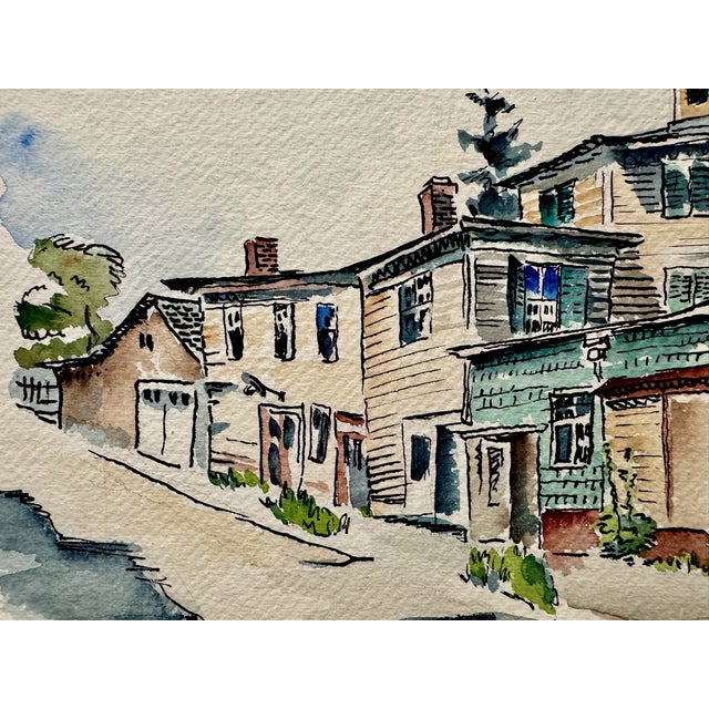 Original watercolor on paper by Henry Emil Salloch, also known as Heinz Emil Salloch, the German-born American artist and...